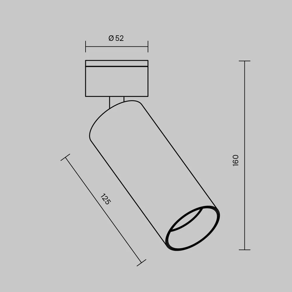C055CL-L12B3K-W-D-B FOCUS LED Alumínium Mennyezeti Lámpa Fekete Színű LED 12 W 3000 Kelvin 900 Lumen IP20