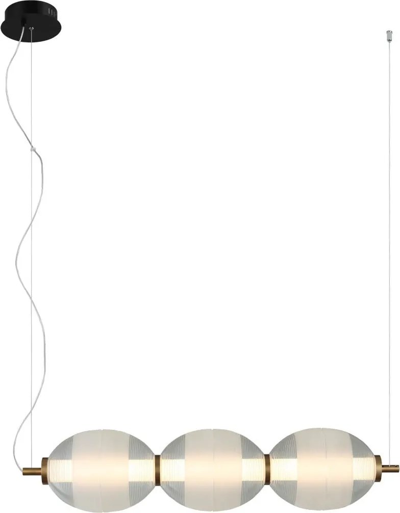Italux modern függeszték rinot fehér fekete átlátszó itxpnd-45372-3-wh-cl