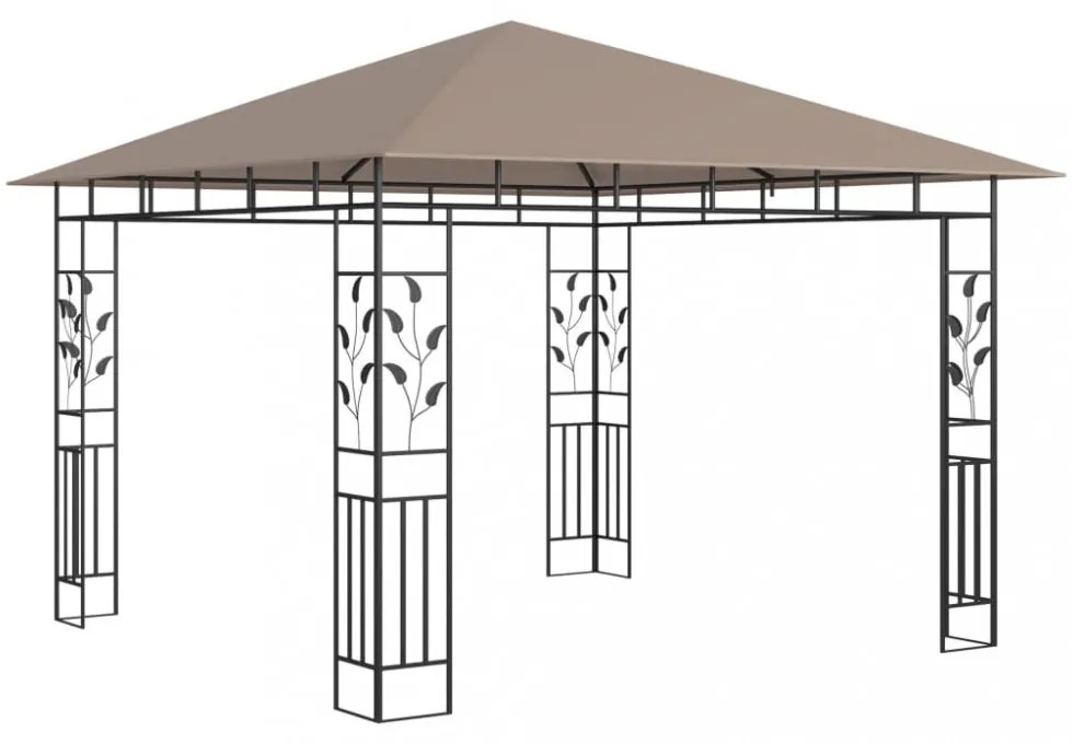 vidaXL tópszínű pavilon szúnyoghálóval 3 x 3 x 2,73 m 180 g/m²