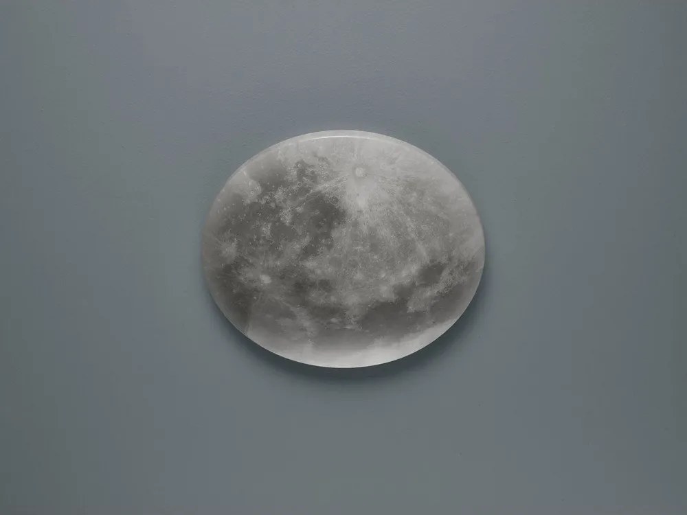 Világosszürke LED gyerek mennyezeti lámpa akrilüveg búrával ø 40 cm Lunar – Trio