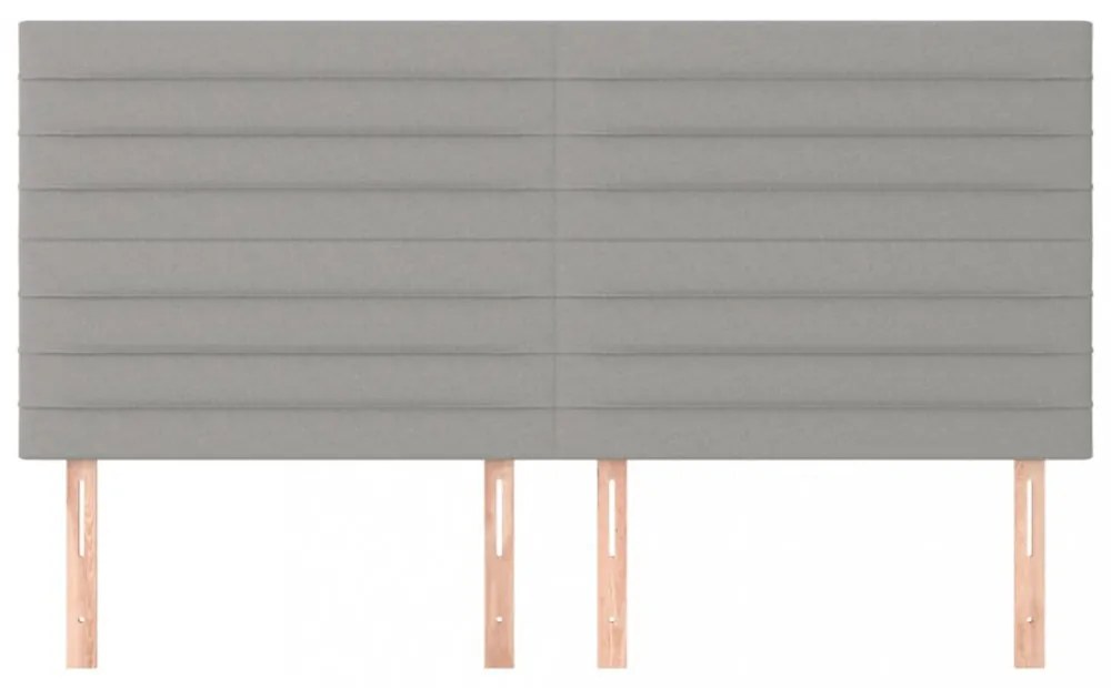 4 db világosszürke szövet fejtámla 100x5x78/88 cm