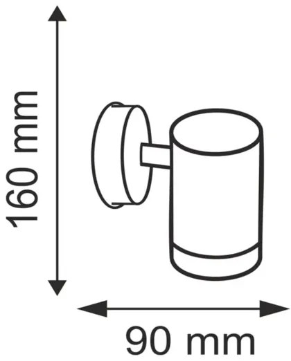 Kültéri fali lámpa OLIMP 2 1xGU10/8W/230V IP44 rozsdamentes