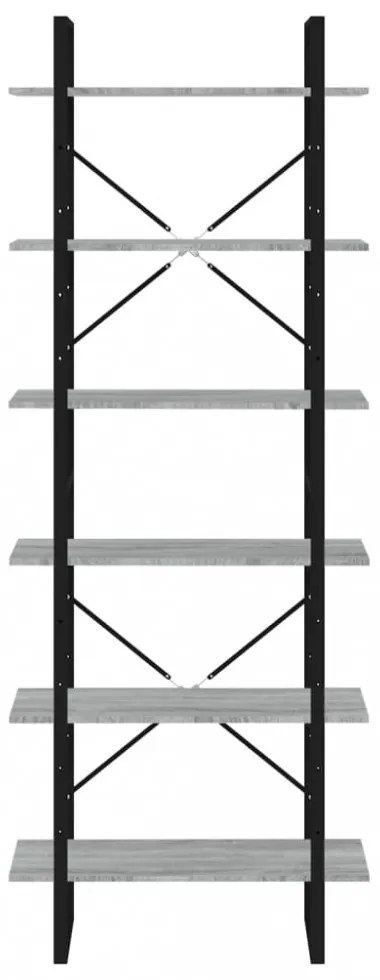 szürke sonoma színű szerelt fa magasszekrény 80 x 30 x 210 cm