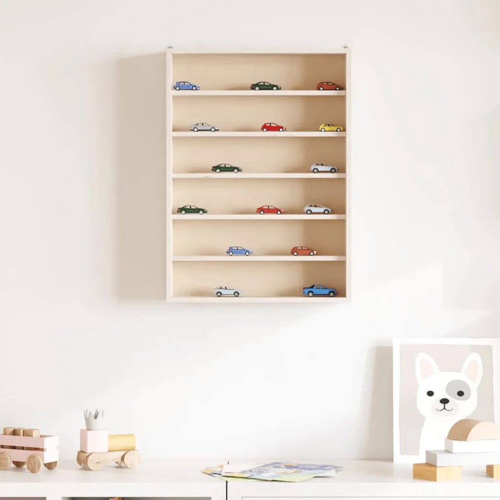 fa gyűjtő vitrin 6 polccal 40x8,5x55cm 40x8,5x55 cm