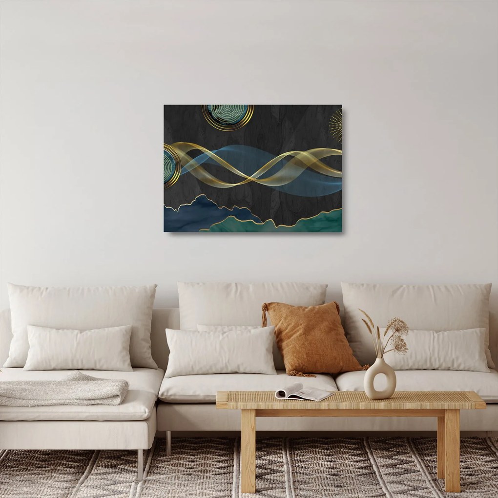 Kép - Absztrakció (üvegen) (70x50 cm)