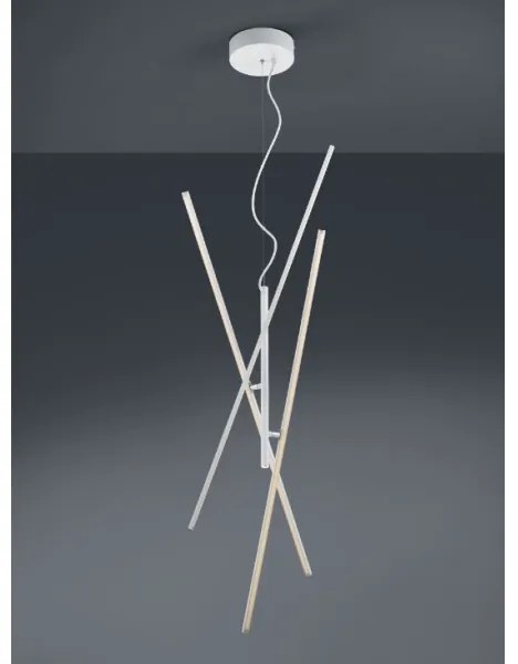 Trio - LED Dimmelhető csillár zsinóron TIRIAC 3xLED/8,5W/230V fehér