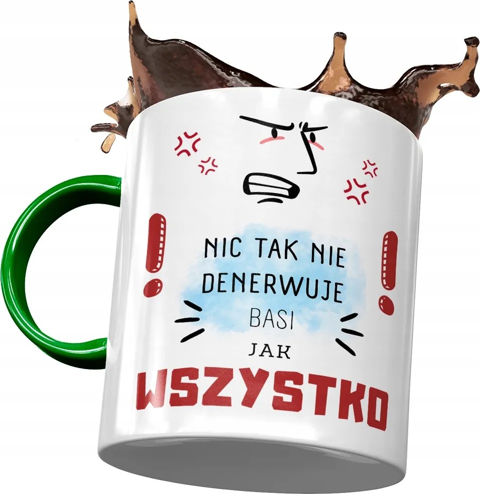 Zöld Bögre Basi Barátnő Feleség Ajándék Nyomtatott Fotóval