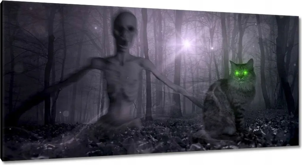 Vászonkép 115x55 Macska Alien Lime Macskák
