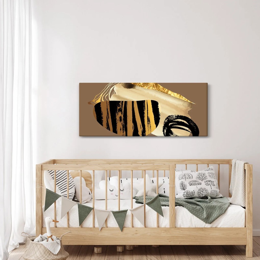 Kép - Absztrakció aranybarna N⁰2 (120x50 cm)