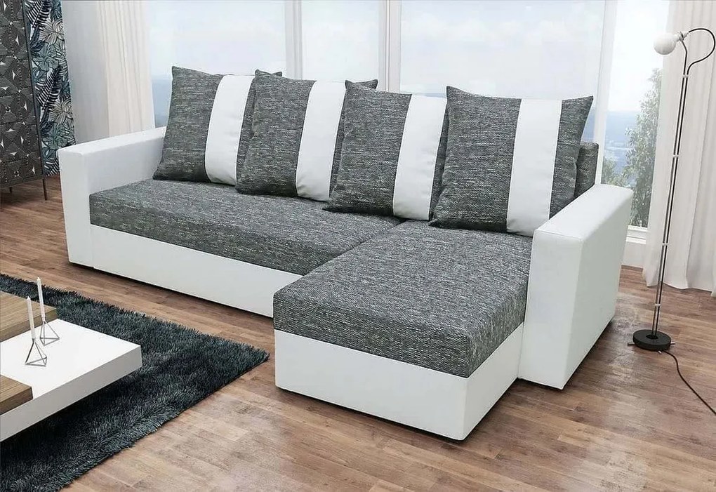 ágyazható sarokülő garnitúra GRASSA, 230x133, Kornet 10/Dolaro 12 piros