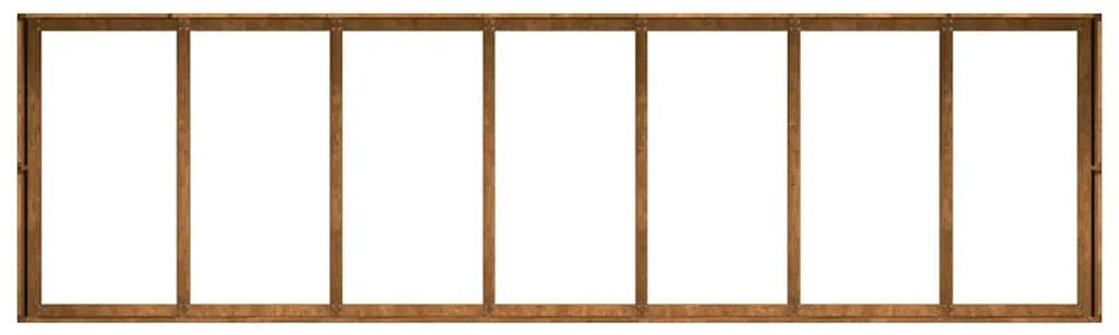 vidaXL időjárásálló acélból növénytartó rozsdás 280x80x40 cm