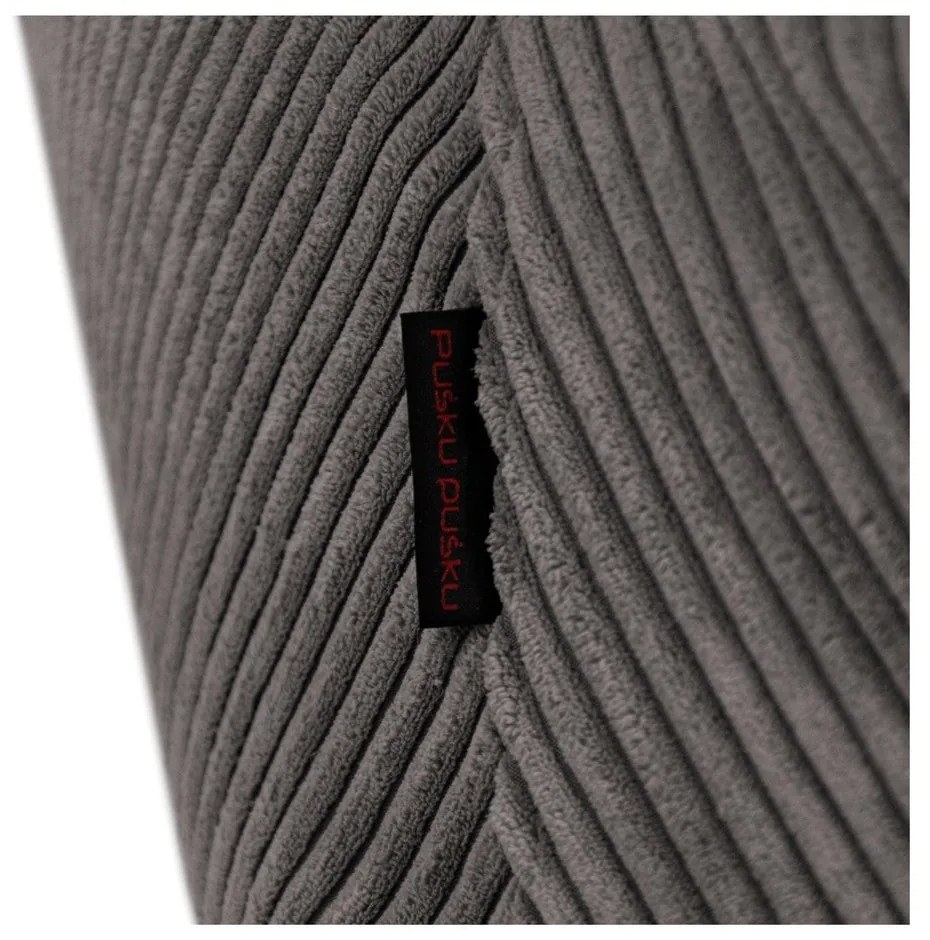 Fekete kordbársony babzsákfotel Tube – SLOWDOWN