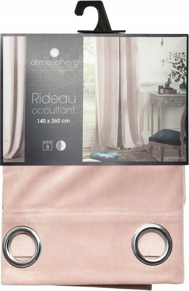 Ablakfüggöny Elegáns Függöny 140x260 cm Rózsaszín