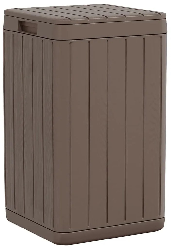 barna PP kültéri szemeteskuka 38 x 38 x 65 cm
