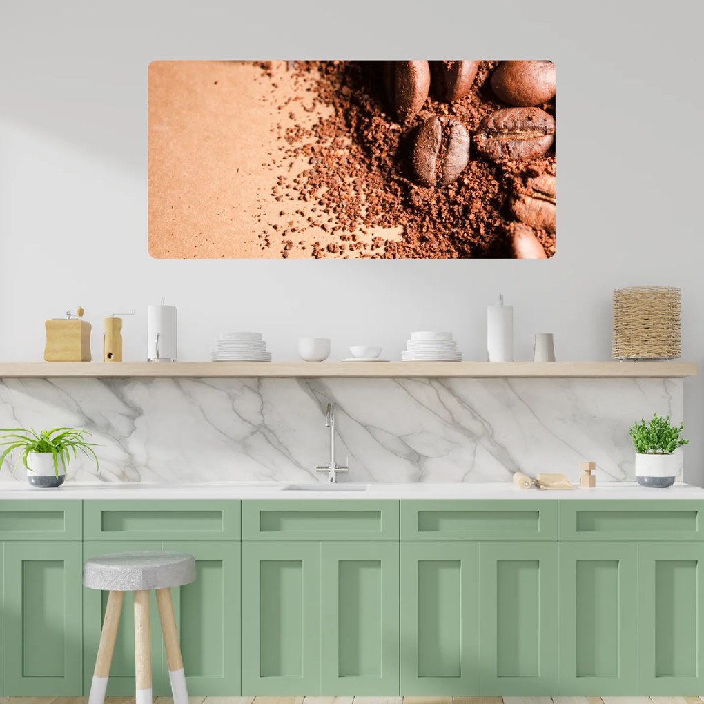 PIPPER. Öntapadós textiltapéta "Kávébabok"