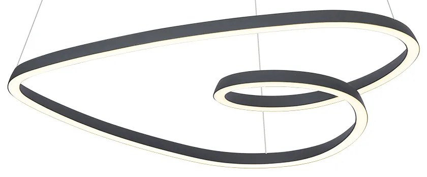 Skandináv függőlámpa fekete 72 cm LED-del, 3 fokozatban dimmelhető - Circuit