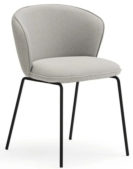 Világosszürke kárpitozott étkezőfotel szett 2 db-os Add – Teulat