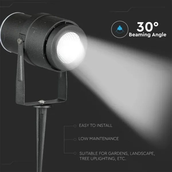 LED Kültéri lámpa LED/12W/100-240V IP65 fekete - zöld fény