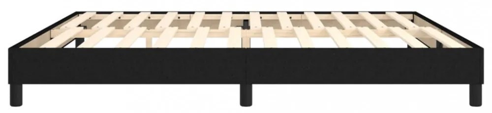 fekete szövet rugós ágykeret 200 x 200 cm