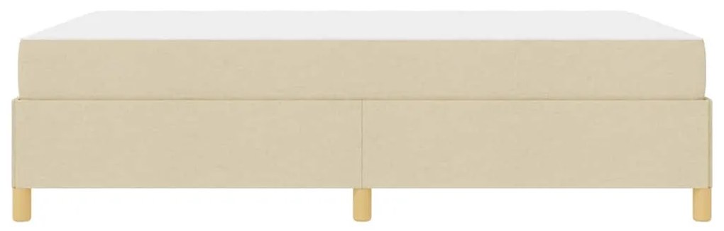 Boxrugós ágy matracmal Krém és fehér 160 x 200 cm szövet