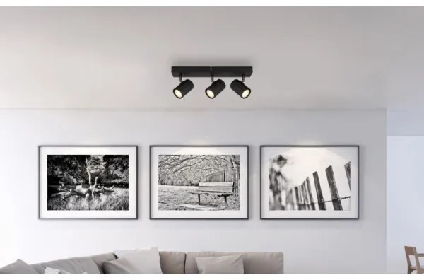 Globo 57918-3B - Spotlámpa JAMES 3xGU10/25W/230V fekete