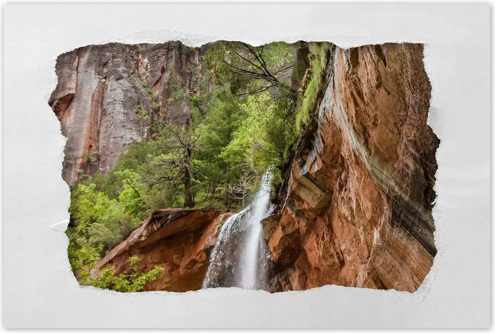 Poszterek 60x40 Gyönyörű vízesés Hegyek