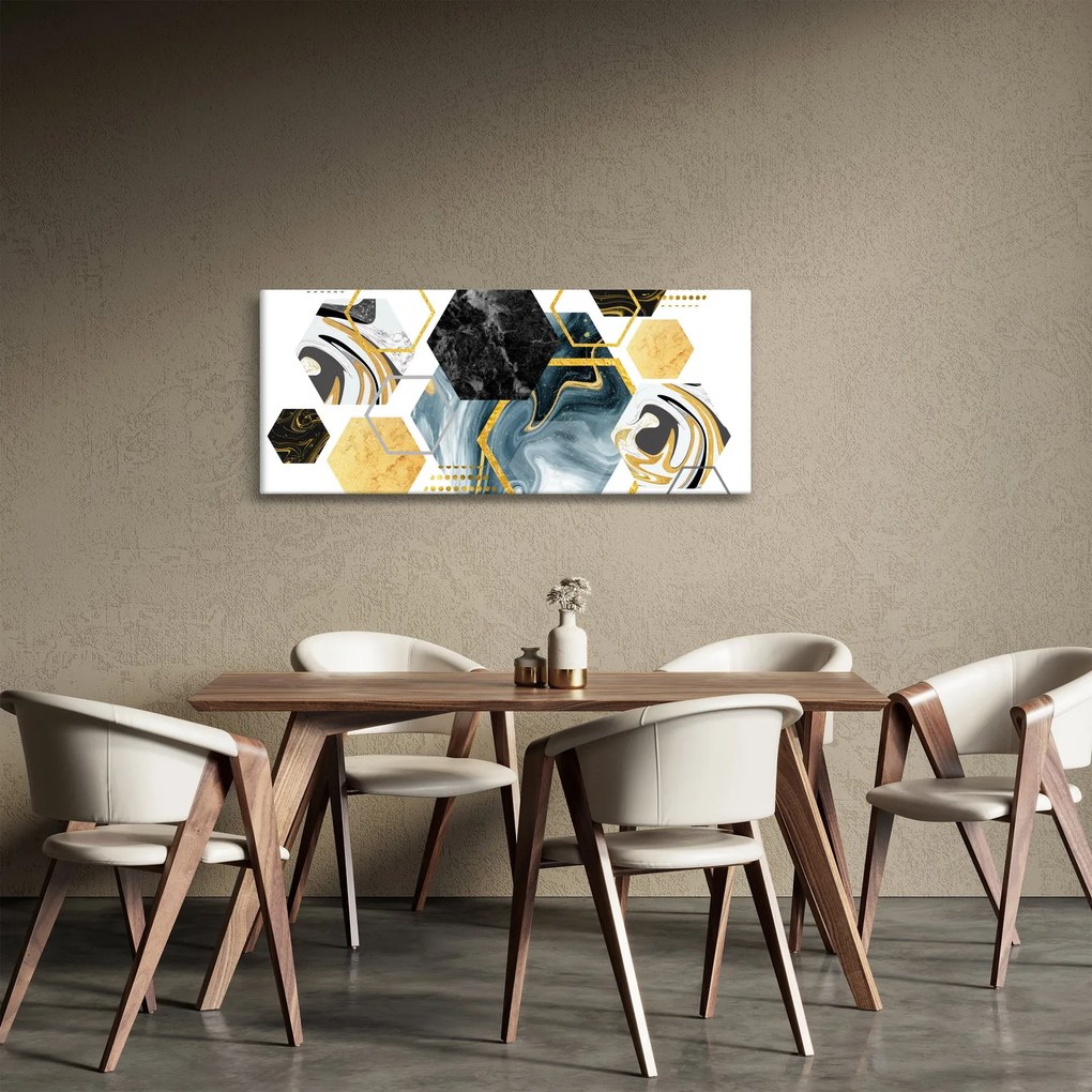 Kép - Sokszög (120x50 cm)