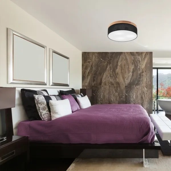 Brilagi - LED mennyezeti lámpa BELLADONNA 3xE27/15W/230V átm. 50 cm fekete/tölgy