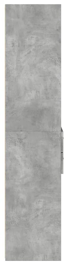 betonszürke szerelt fa magasszekrény 50x42,5x185 cm