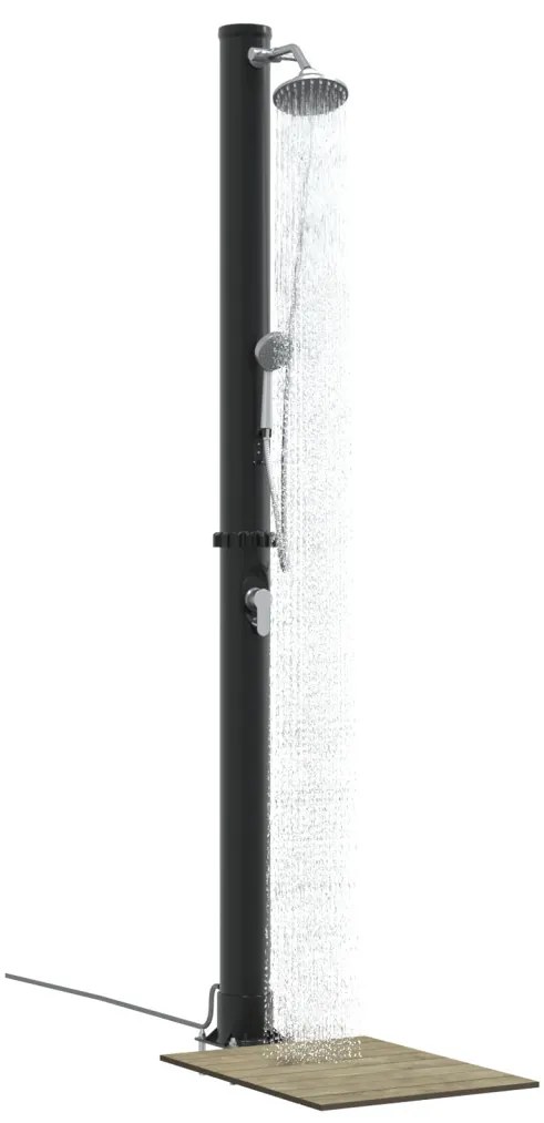 kültéri napenergia zuhany kézi zuhanyrózsával 217 cm 20 L