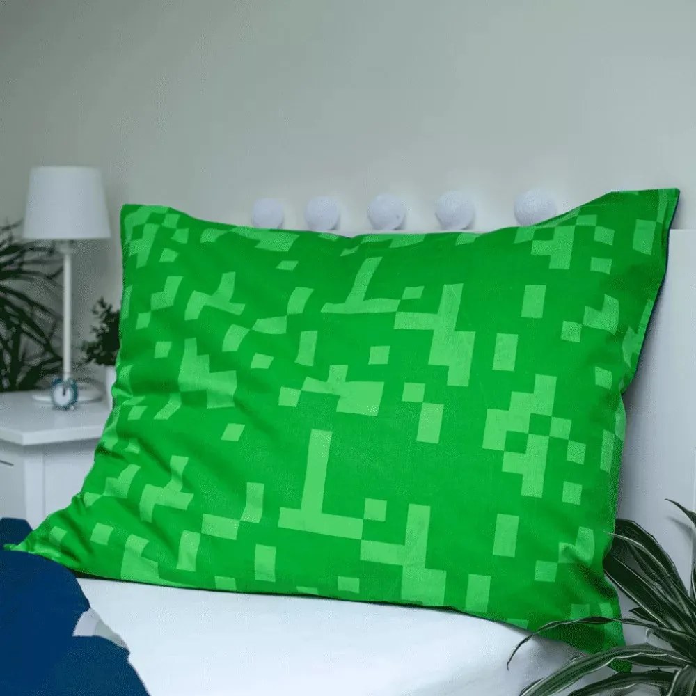 Minecraft ágyneműhuzat creeper 140x200cm 70x90cm