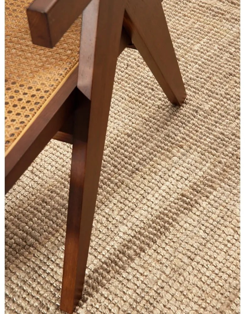 Krémszínű juta kerek szőnyeg ø 160 cm Bouclé Jaipur – Hanse Home