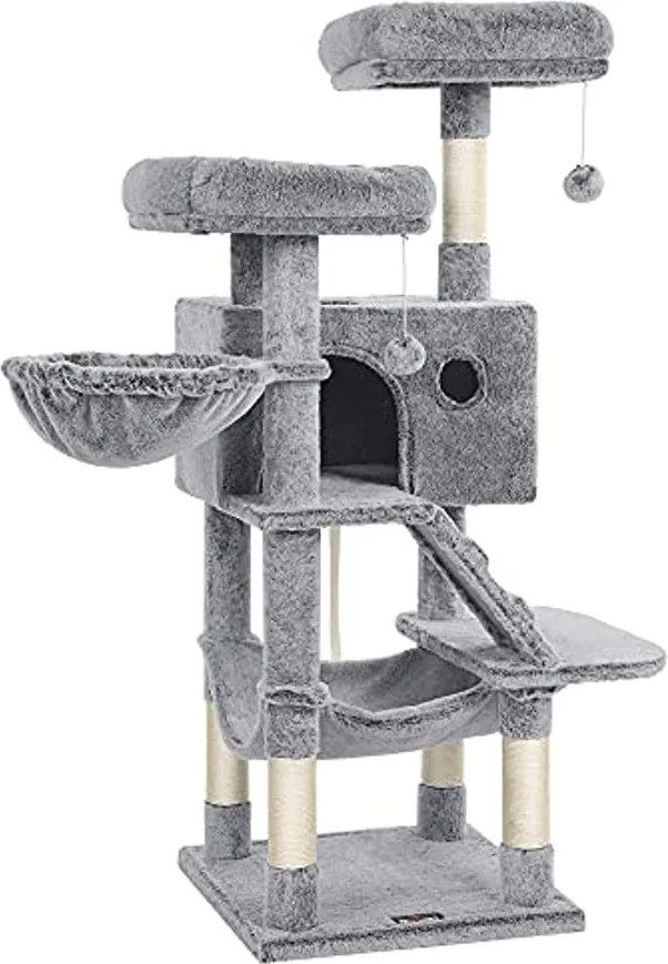 Macska kaparófa, macskatorony nagy macskáknak, ultrapuha, szürkéskék