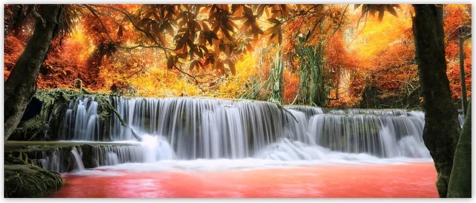 Fotótapéta flizelina 250x104 Narancssárga vízesés