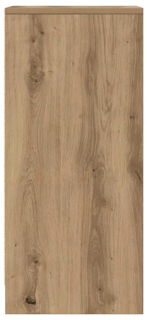 kézműves tölgy színű szerelt fa tálalószekrény 29,5x34x76 cm