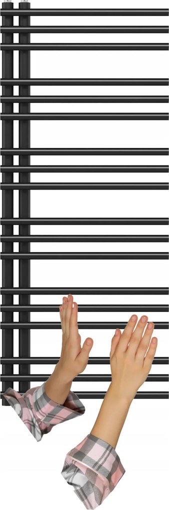 Fürdőszobai Radiátor Fekete Létra 120x50 cm Radiátor Modern Milo