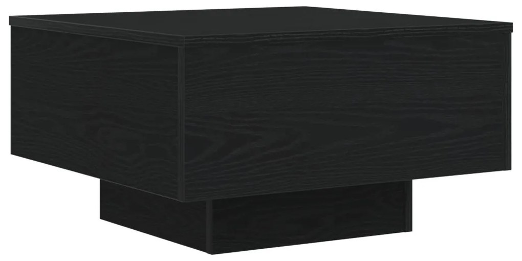 LED világítással rendelkező dohányzóasztal Fekete tölgy 55x55x31 cm