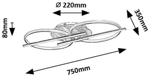 Rabalux 71403 - LED Mennyezeti lámpa ARASH LED/40W/230V 3000/4000/6500K