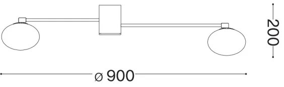 Ideal Lux - LED Felületre szerelhető csillár HERMES 3xG9/3W/230V átm. 90 cm fehér