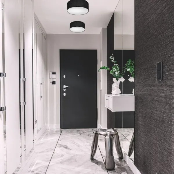 SIRJA mennyezeti lámpa 1xE27/60W/230V, 35 cm átmérő, fekete