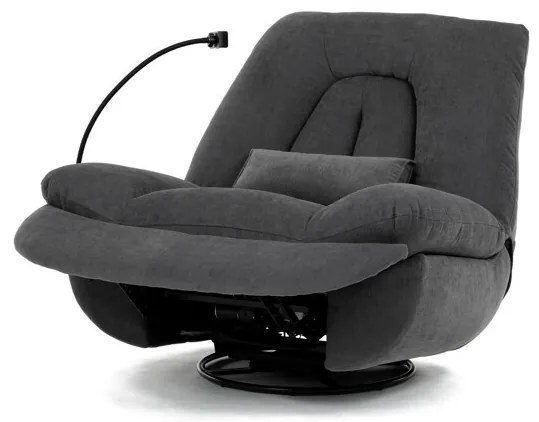 Elektromos vezérlésű szürke szövet dönthető fotel. TV-7081 GREY2