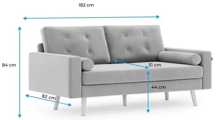 Bézs 3 személyes kanapé MANDI