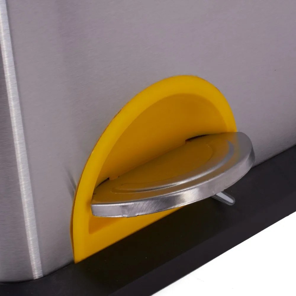 Matt ezüstszínű acél szelektív pedálos szemetes 2x20 l Tri Selectif – MSV