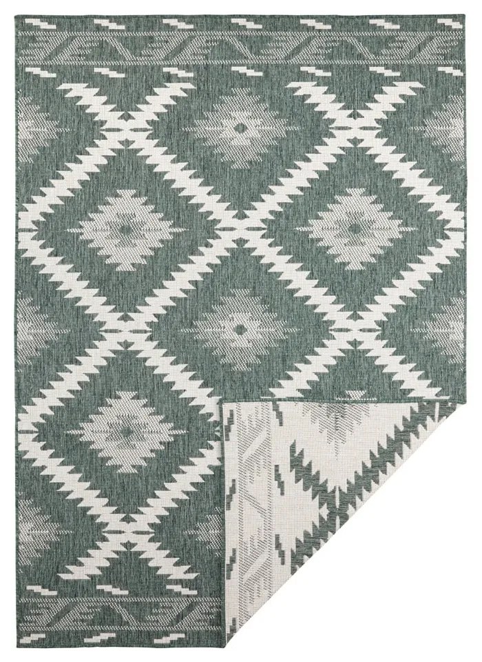 Malibu zöld-krémszínű kültéri szőnyeg, 150 x 80 cm - NORTHRUGS