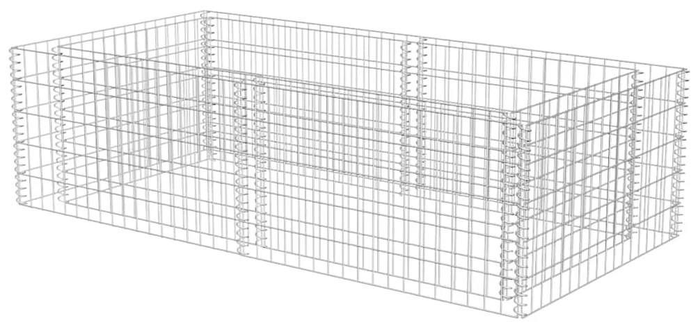 vidaXL horganyzott acél gabion virágtartó 180 x 90 x 50 cm