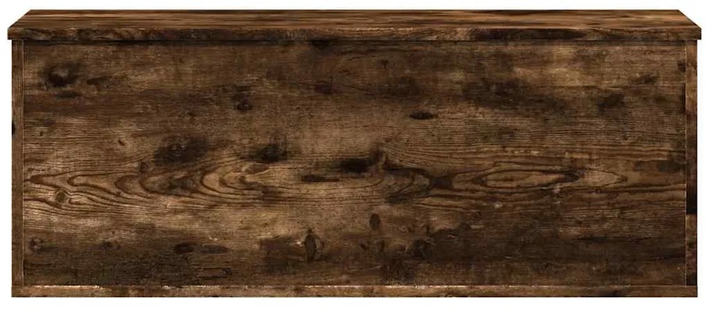 füstös tölgy színű szerelt fa tárolóláda 90 x 35 x 35 cm