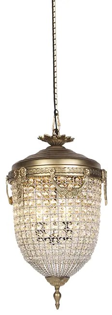 Art Deco lógólámpa kristály 40cm arany - Cesar