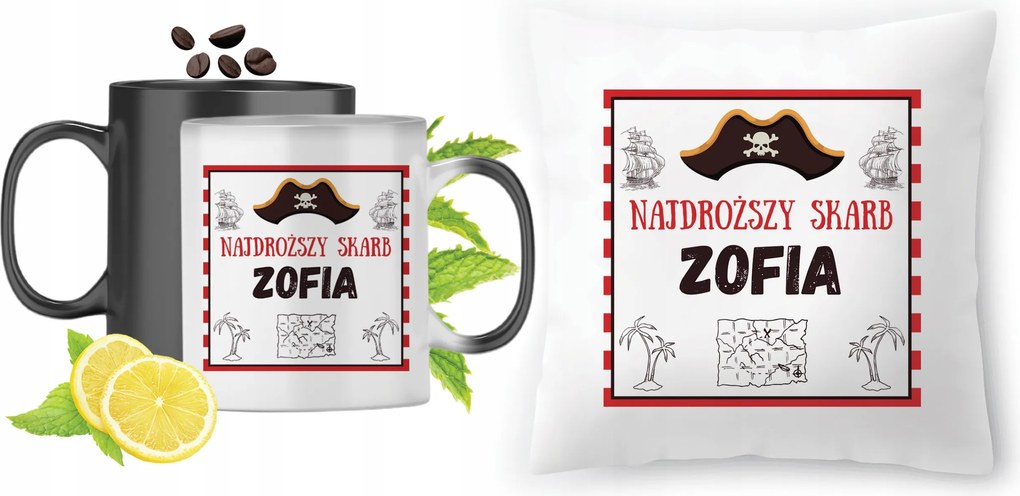 Zsófinak Varázsbögre Nyomott mintás párna szett fényképpel