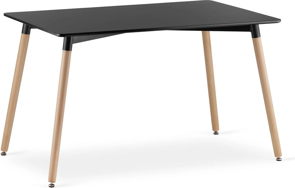 AKCIÓ Fekete étkezőasztal ADRIA 120x80 cm II. osztályú