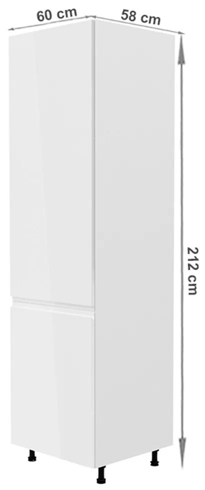 Konyhaszekrény beépített hűtőre D60ZL Aurellia (fehér + fényes fehér) (B). 1015758
